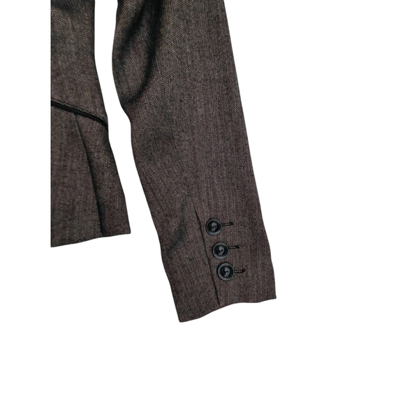 Bebe Brown Tweed Blazer Tailored Suit Jacket - Picture 8 of 11